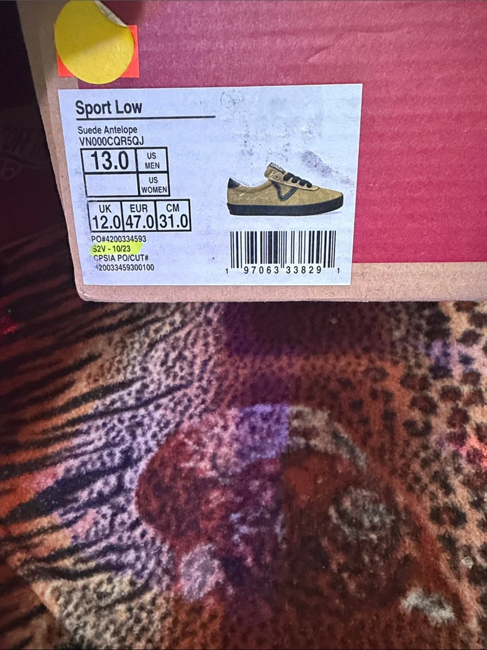 Vans sport low suede antelope Low-Top Sneakers in Tan with Black Accents